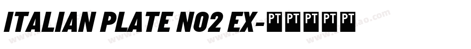 ITALIAN PLATE NO2 EX字体转换